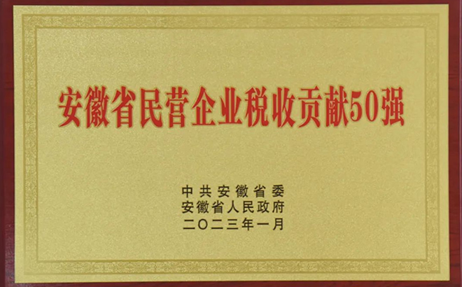 安徽省民营企业税收贡献50强 安徽省民营企业税收贡献50强
